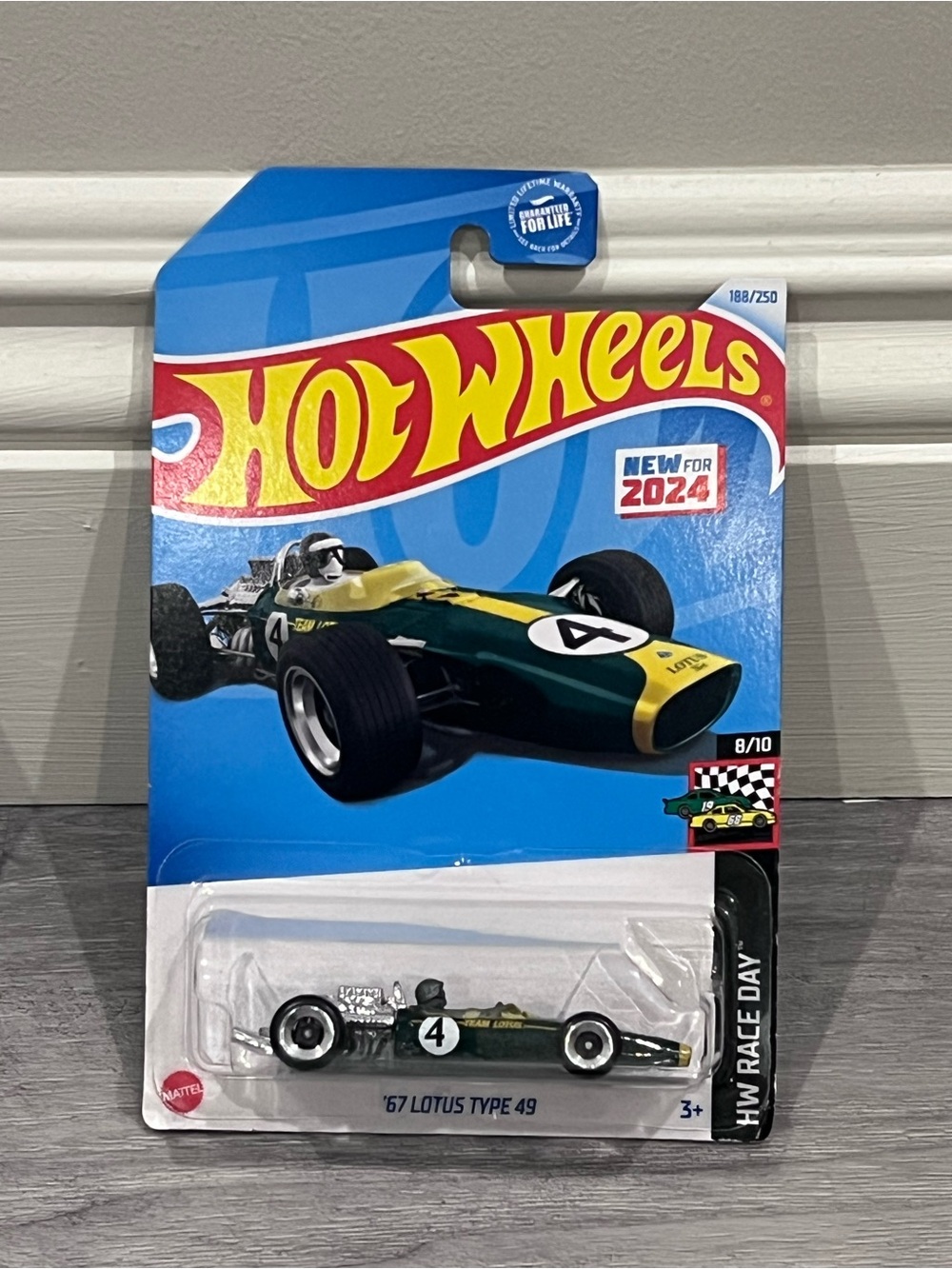 Hot Wheels '67 Lotus Type 49 Die-Cast Toy Car - Green & Yellow